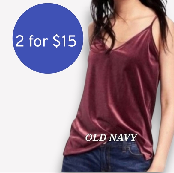 Old Navy Tops - 2/$15 Sale Old Navy Black Velvet Cami Tank Top sz Small